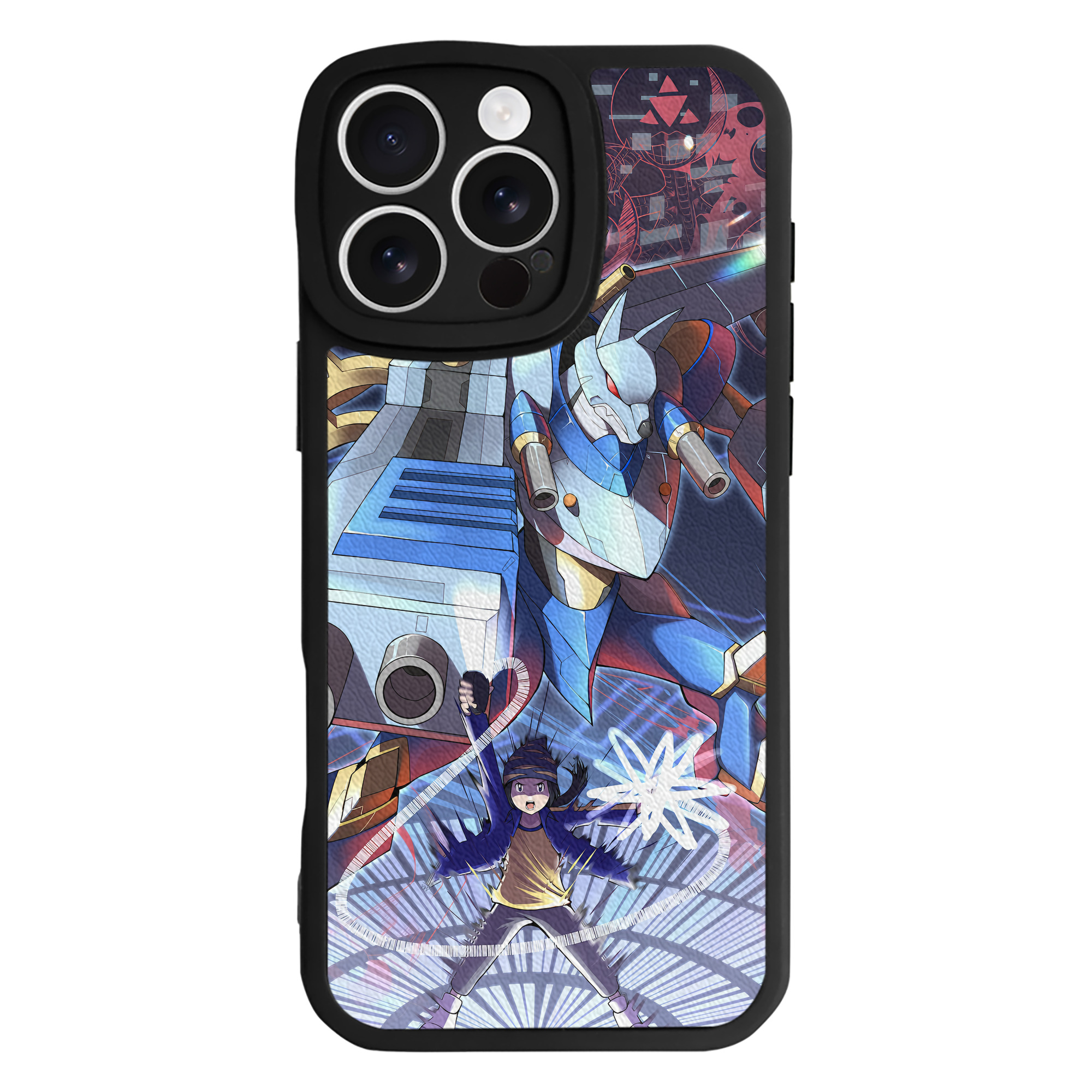（画像用） Digimon デジタルモンスター/デジモン 【iPhone 16シリーズ対応】シリコンスマホケース（レザー調） 材質：シリコン
